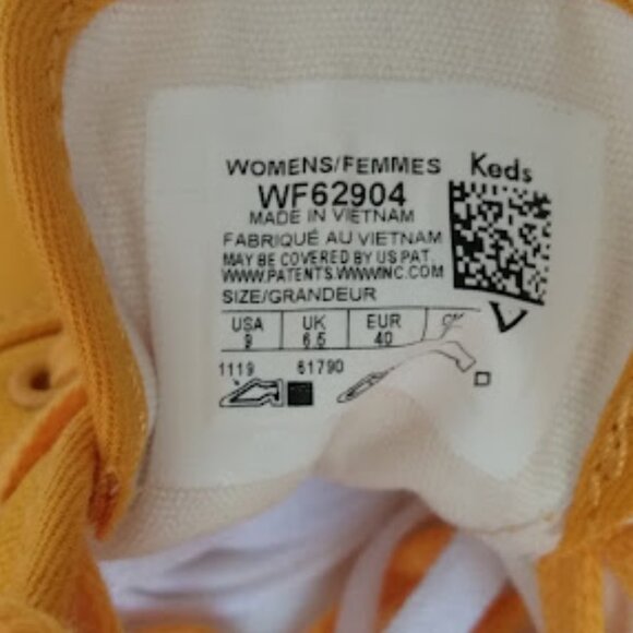 KEDS Women's Champion Core Solid Goldenrod Canvas Sneakers Size 9 - Picture 9 of 12